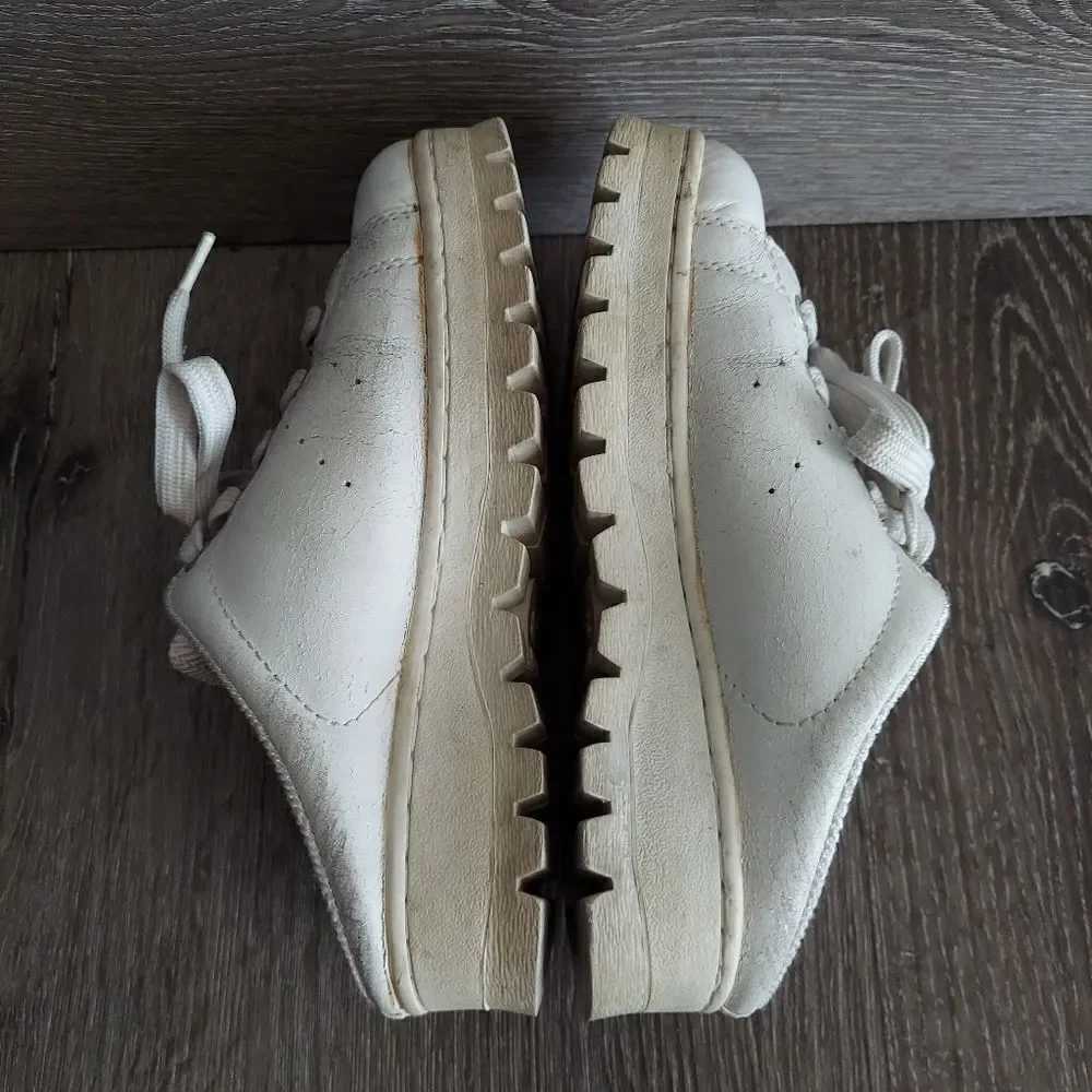 Vintage Y2K Skechers Chunky Platform Mules White Rhinestone Slip-on Sneaker 6